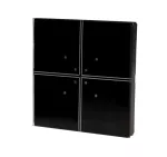 Szklany przycisk dotykowy do automatyki domowej dowolnego producenta 24V, czarny GS4-DC-B