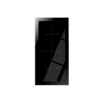 Dotykowy panel szklany, podwójny, 4 pól dotykowych, czarny