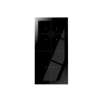 Dotykowy panel szklany, podwójny, 6 pól dotykowych, czarny