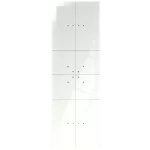 Dotykowy panel szklany, potrójny, 8 pól dotykowych, biały