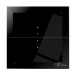 Szklany przycisk dotykowy do automatyki domowej dowolnego producenta 24V, czarny GS2-DC-B