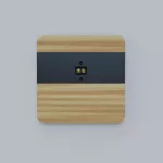 Laserowy czujnik odległości DRL-12, czujnik ruchu, sosna-antracyt