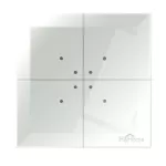 Dotykowy, szklany nadajnik (przycisk) zdalnego sterowania, zbliżeniowy, biały, 230V FW-GS1-230-W