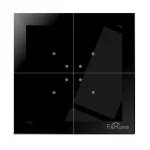 Dotykowy, szklany nadajnik (przycisk) zdalnego sterowania, zbliżeniowy, czarny, 230V FW-GS1-230-B