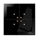 Dotykowy, szklany nadajnik (przycisk) zdalnego sterowania, zbliżeniowy, czarny, 24V FW-GS2-24-B