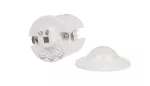 Czujnik ruchu PIR 360°, Un=230V AC, P=300W, montaż sufitowy, biały