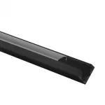 Profil R03 narożny czarny + klosz transparentny 3m