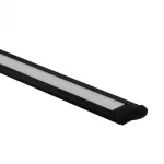 Profil P03 podtynkowy czarny + klosz mrożony 3m