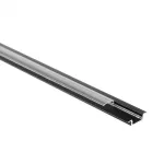 Profil P03 podtynkowy czarny + klosz transparentny 3m