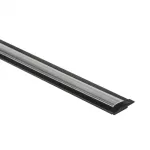 Profil P03 podtynkowy czarny + klosz transparentny 3m