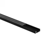 Profil N03 natynkowy czarny + klosz transparentny 3m