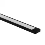 Profil N03 natynkowy czarny + klosz mleczny 3m