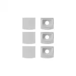 Profil GP03 podtynkowy biały + klosz mrożony 3m