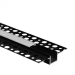 Profil GP03 podtynkowy czarny + klosz mrożony 3m