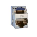 Gniazdo RJ45 STP kat. 6 keystone niebieskie (beznarzędziowe), slim
