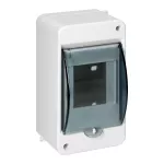 Obudowa modułowa natynkowa S-3, z szybką dymną, ze złączką N+PE, biała, IP40