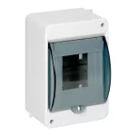 Obudowa modułowa natynkowa S-4, z szybką dymną, ze złączką N+PE, biała, IP40