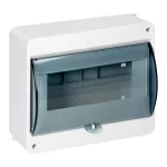 Obudowa modułowa natynkowa S-8, z szybką dymną, bez złączki, biała, IP40