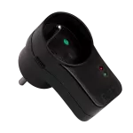 Rozgałęźnik 1-krotny 1x2P+Z z zabezpieczeniem przeciwprzepięciowym 250V~/16A czarny R-10F-2