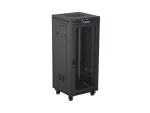 SZAFA INSTALACYJNA RACK STOJĄCA 19" 27U 600X600 CZARNA DRZWI PERFOROWANE LCD LANBERG (FLAT PACK) V2