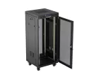 SZAFA INSTALACYJNA RACK STOJĄCA 19" 27U 600X600 CZARNA DRZWI PERFOROWANE LCD LANBERG (FLAT PACK) V2