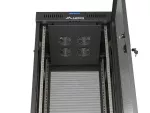 SZAFA INSTALACYJNA RACK STOJĄCA 19" 27U 600X600 CZARNA DRZWI PERFOROWANE LCD LANBERG (FLAT PACK) V2