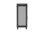 SZAFA INSTALACYJNA RACK STOJĄCA 19" 27U 600X600 CZARNA DRZWI PERFOROWANE LCD LANBERG (FLAT PACK) V2