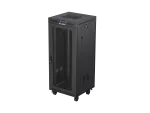 SZAFA INSTALACYJNA RACK STOJĄCA 19" 27U 600X600 CZARNA DRZWI PERFOROWANE LCD LANBERG (FLAT PACK) V2