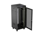 SZAFA INSTALACYJNA RACK STOJĄCA 19" 27U 600X600 CZARNA DRZWI PERFOROWANE LCD LANBERG (FLAT PACK) V2