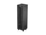 SZAFA INSTALACYJNA RACK STOJĄCA 19" 42U 600X600 CZARNA DRZWI PERFOROWANE LCD LANBERG (FLAT PACK) V2
