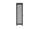 SZAFA INSTALACYJNA RACK STOJĄCA 19" 42U 600X600 CZARNA DRZWI PERFOROWANE LCD LANBERG (FLAT PACK) V2