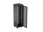 SZAFA INSTALACYJNA RACK STOJĄCA 19" 42U 600X600 CZARNA DRZWI PERFOROWANE LCD LANBERG (FLAT PACK) V2