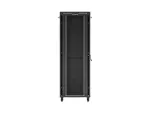 SZAFA INSTALACYJNA RACK STOJĄCA 19" 47U 800X1200 CZARNA DRZWI PRZESZKLONE LCD LANBERG (FLAT PACK) V2