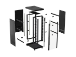 SZAFA INSTALACYJNA RACK STOJĄCA 19" 47U 800X1200 CZARNA DRZWI PRZESZKLONE LCD LANBERG (FLAT PACK) V2