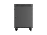 SZAFA INSTALACYJNA RACK STOJĄCA 19" 15U 600X600 CZARNA DRZWI PRZESZKLONE LCD LANBERG (FLAT PACK) V2