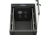 SZAFA INSTALACYJNA RACK STOJĄCA 19" 15U 600X600 CZARNA DRZWI PRZESZKLONE LCD LANBERG (FLAT PACK) V2