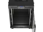 SZAFA INSTALACYJNA RACK STOJĄCA 19" 15U 600X600 CZARNA DRZWI PRZESZKLONE LCD LANBERG (FLAT PACK) V2