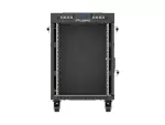 SZAFA INSTALACYJNA RACK STOJĄCA 19" 15U 600X600 CZARNA DRZWI PRZESZKLONE LCD LANBERG (FLAT PACK) V2