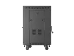 SZAFA INSTALACYJNA RACK STOJĄCA 19" 15U 600X600 CZARNA DRZWI PRZESZKLONE LCD LANBERG (FLAT PACK) V2