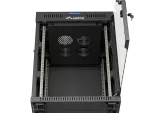 SZAFA INSTALACYJNA RACK STOJĄCA 19" 15U 600X600 CZARNA DRZWI PRZESZKLONE LCD LANBERG (FLAT PACK) V2