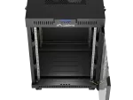SZAFA INSTALACYJNA RACK STOJĄCA 19" 15U 600X600 CZARNA DRZWI PRZESZKLONE LCD LANBERG (FLAT PACK) V2