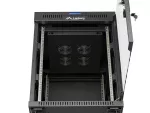 SZAFA INSTALACYJNA RACK STOJĄCA 19" 15U 600X800 CZARNA DRZWI PRZESZKLONE LCD LANBERG (FLAT PACK) V2