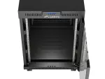 SZAFA INSTALACYJNA RACK STOJĄCA 19" 15U 600X800 CZARNA DRZWI PRZESZKLONE LCD LANBERG (FLAT PACK) V2