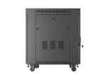SZAFA INSTALACYJNA RACK STOJĄCA 19" 15U 600X800 CZARNA DRZWI PRZESZKLONE LCD LANBERG (FLAT PACK) V2
