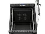 SZAFA INSTALACYJNA RACK STOJĄCA 19" 15U 600X800 CZARNA DRZWI PRZESZKLONE LCD LANBERG (FLAT PACK) V2