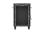 SZAFA INSTALACYJNA RACK STOJĄCA 19" 15U 600X800 CZARNA DRZWI PRZESZKLONE LCD LANBERG (FLAT PACK) V2