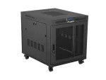 SZAFA INSTALACYJNA RACK STOJĄCA 19" 15U 800X1000 CZARNA DRZWI PERFOROWANE LCD LANBERG (FLAT PACK) V2