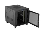 SZAFA INSTALACYJNA RACK STOJĄCA 19" 15U 800X1000 CZARNA DRZWI PERFOROWANE LCD LANBERG (FLAT PACK) V2