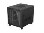 SZAFA INSTALACYJNA RACK STOJĄCA 19" 15U 800X1000 CZARNA DRZWI PRZESZKLONE LCD LANBERG (FLAT PACK) V2