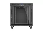 SZAFA INSTALACYJNA RACK STOJĄCA 19" 15U 800X1000 CZARNA DRZWI PRZESZKLONE LCD LANBERG (FLAT PACK) V2